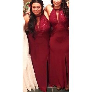 full length bridesmaid dress